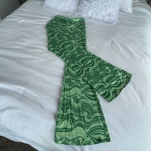 Fun Green Flare Pants